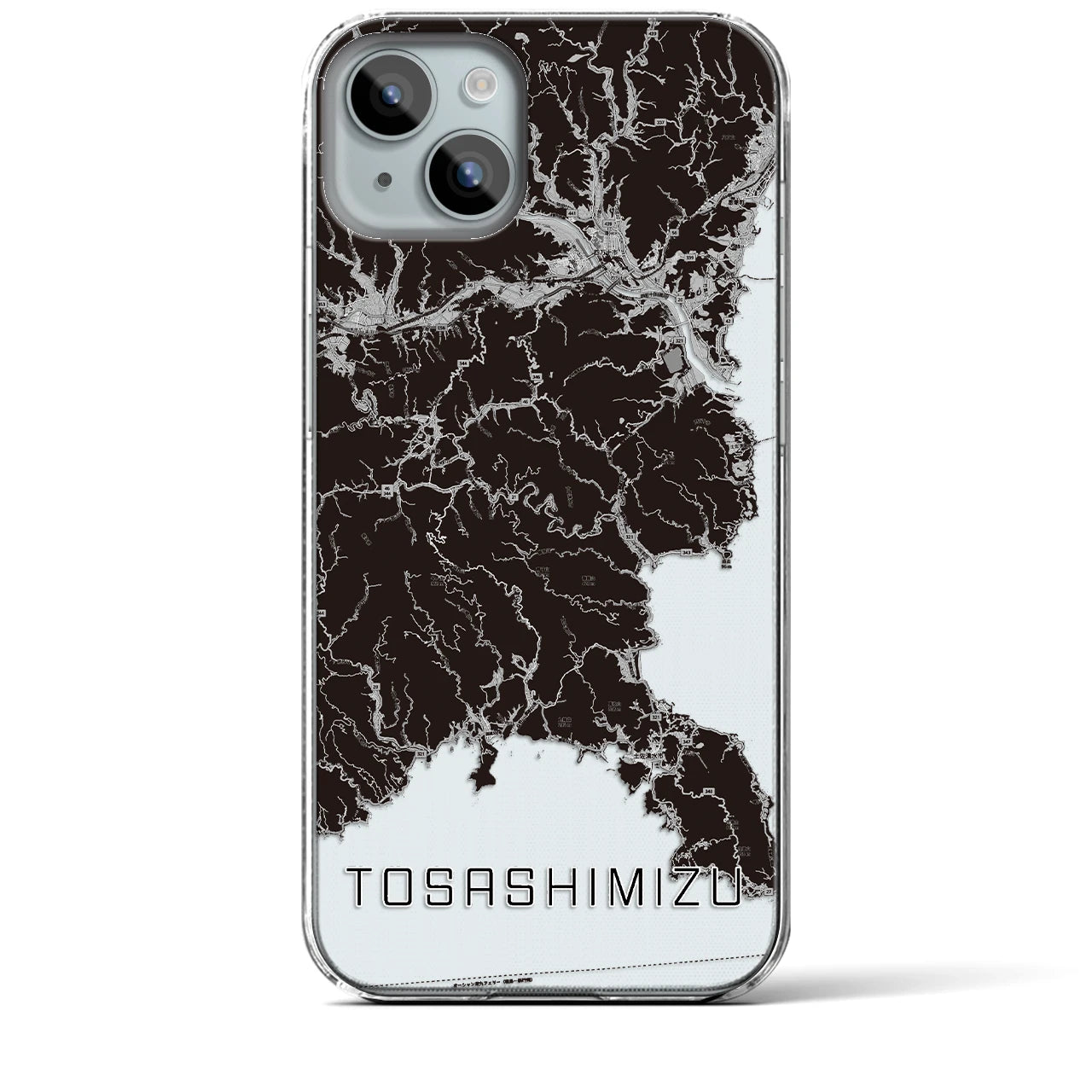 【土佐清水(高知県)】地図柄iPhoneケース(クリアタイプ)