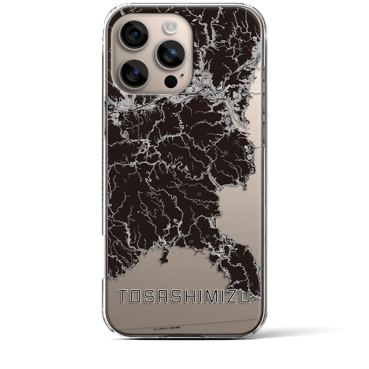 【土佐清水(高知県)】地図柄iPhoneケース(クリアタイプ)