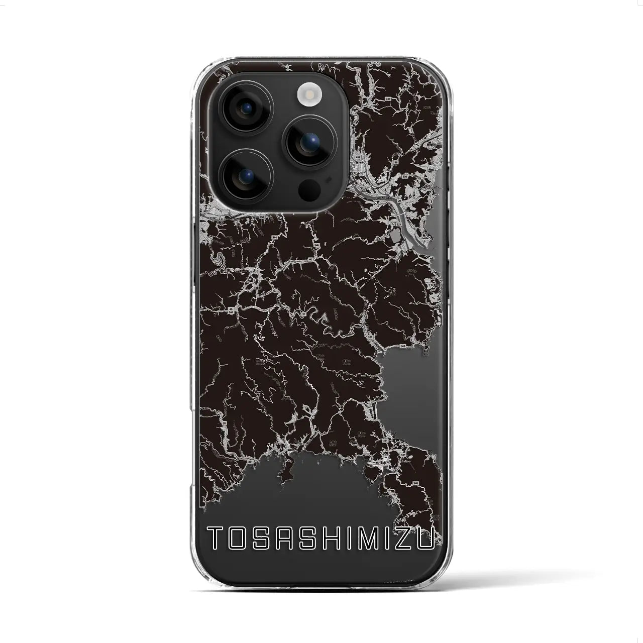 【土佐清水(高知県)】地図柄iPhoneケース(クリアタイプ)