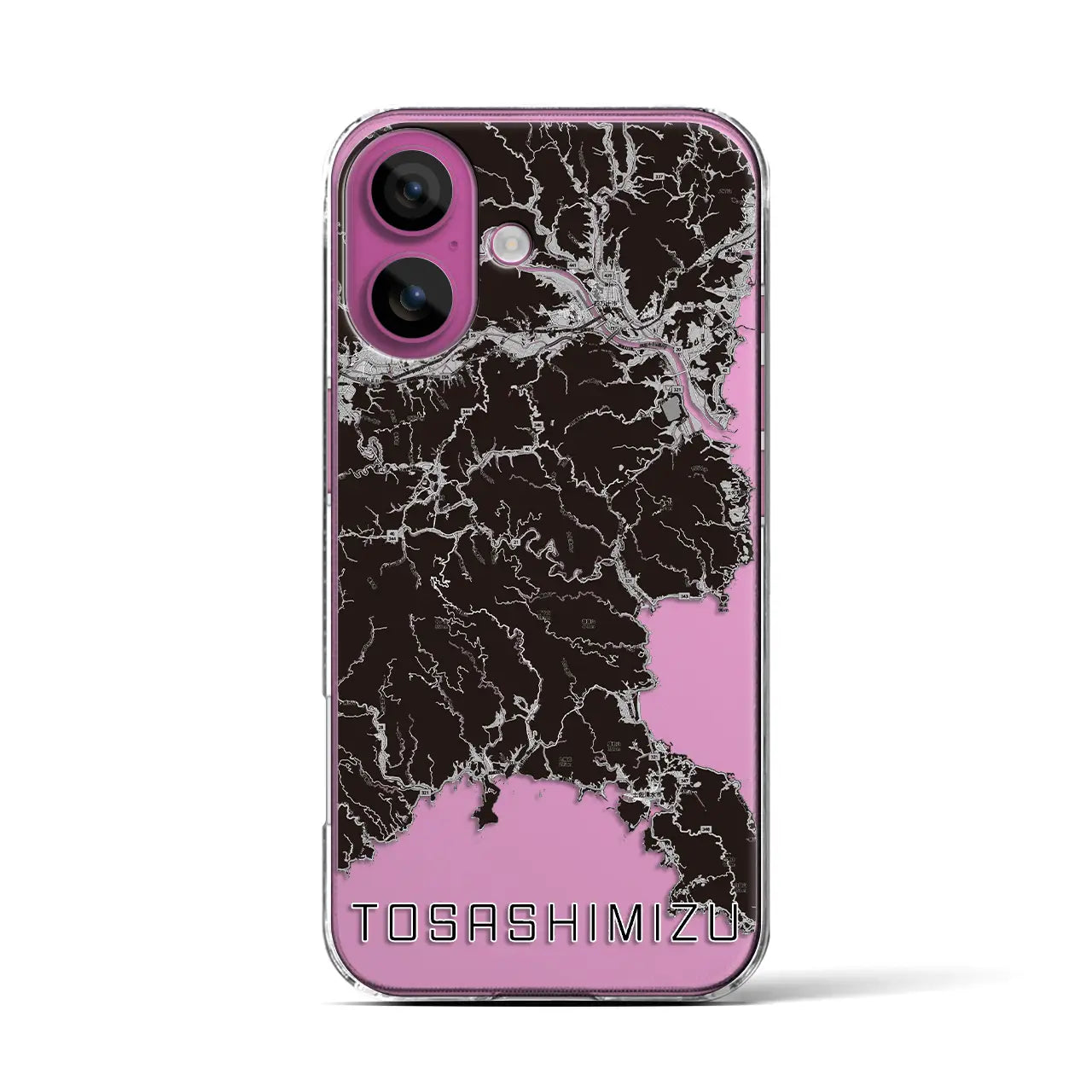 【土佐清水(高知県)】地図柄iPhoneケース(クリアタイプ)