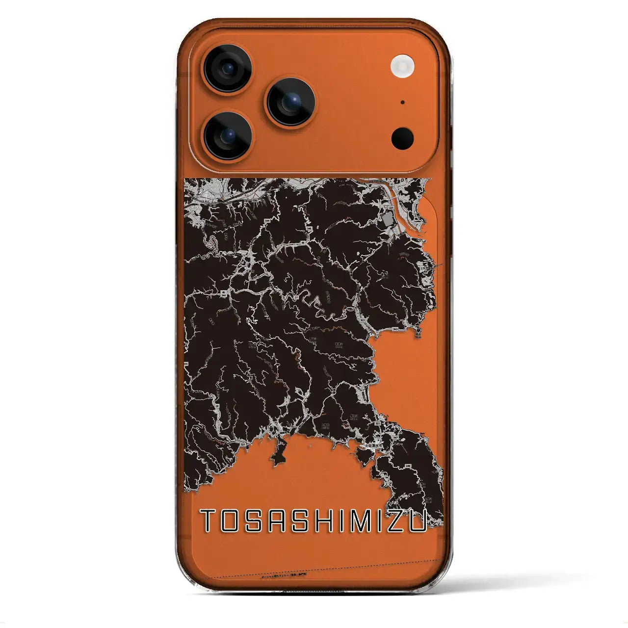 【土佐清水(高知県)】地図柄iPhoneケース(クリアタイプ)モノトーン・iPhone 17 Pro Max 用