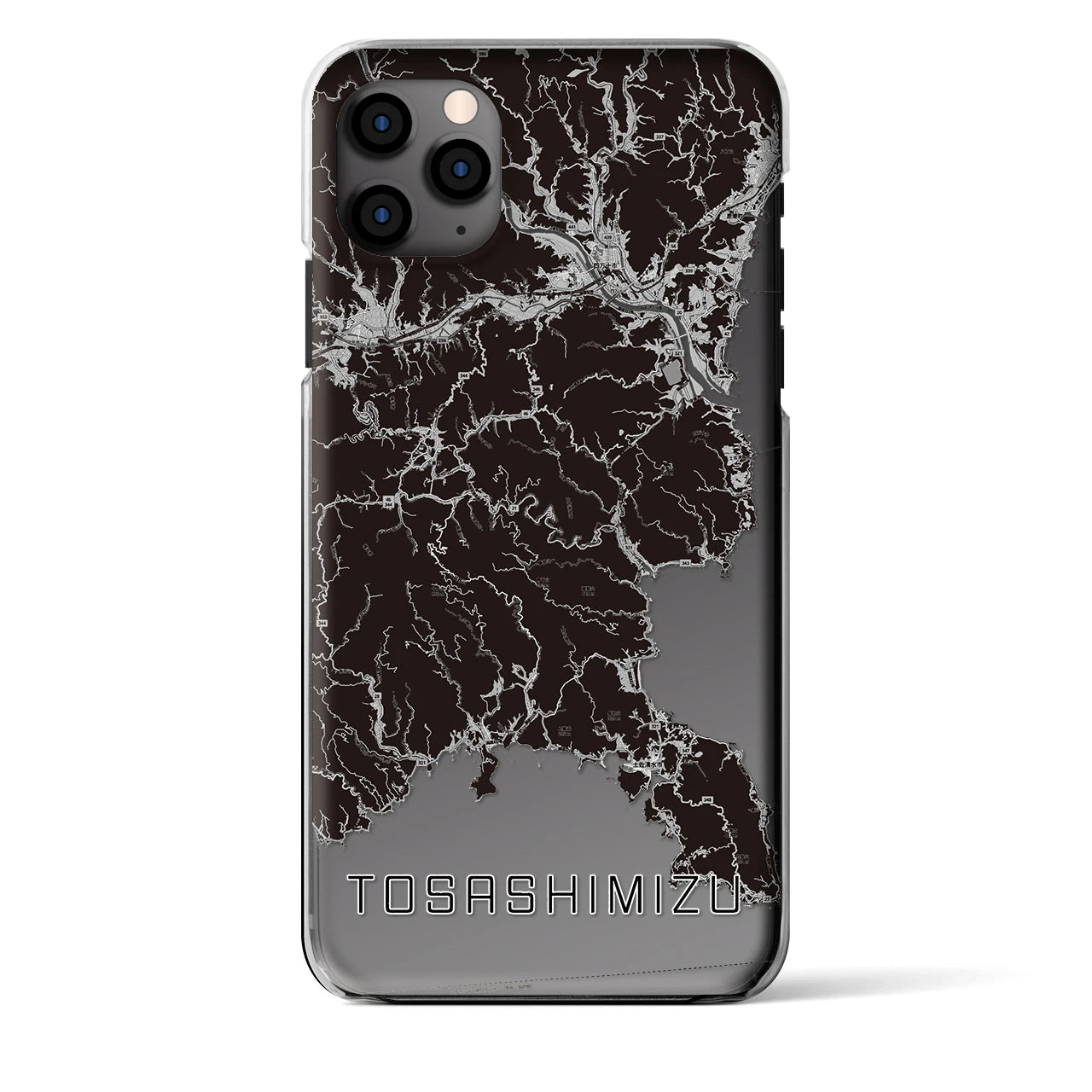 【土佐清水(高知県)】地図柄iPhoneケース(クリアタイプ)