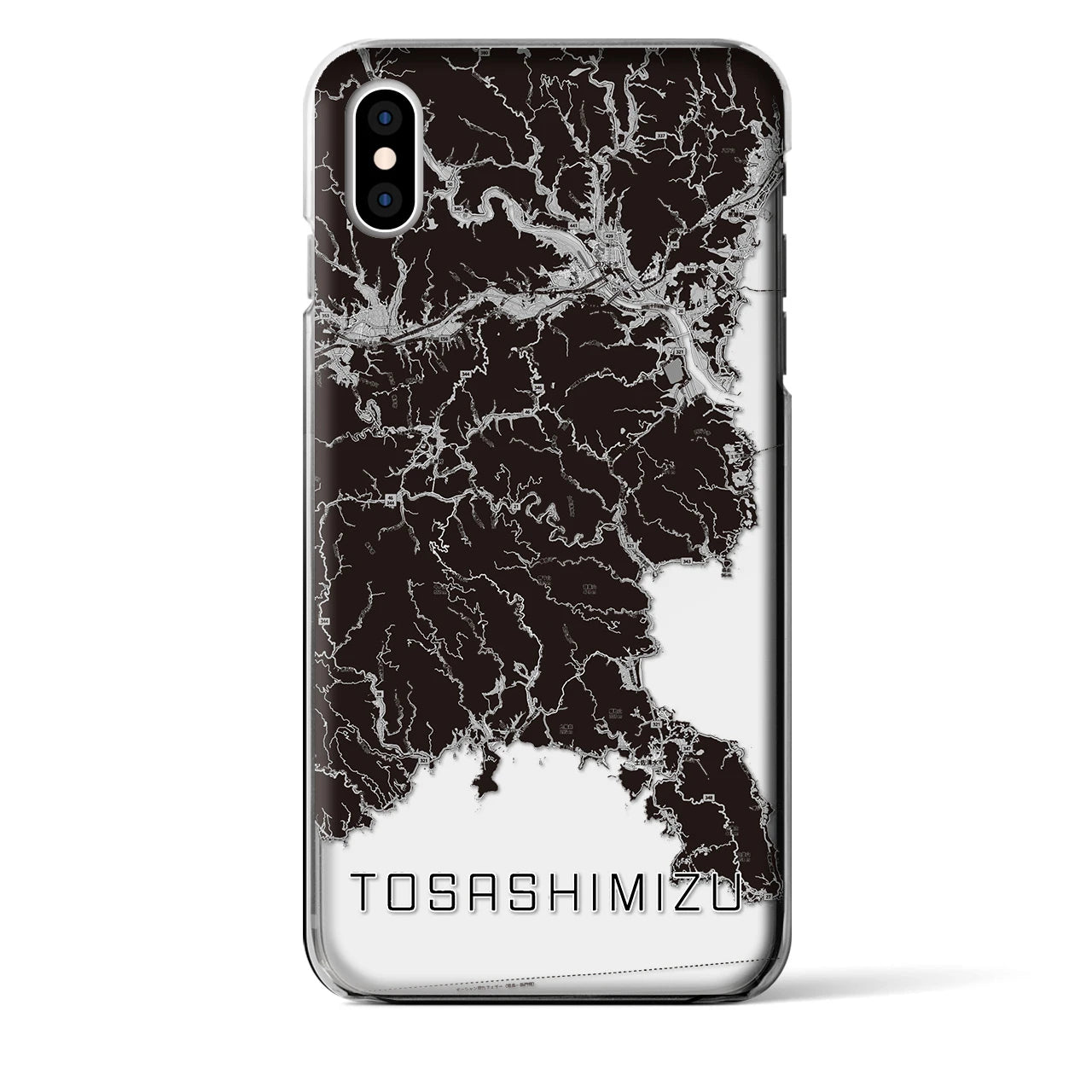 【土佐清水(高知県)】地図柄iPhoneケース(クリアタイプ)
