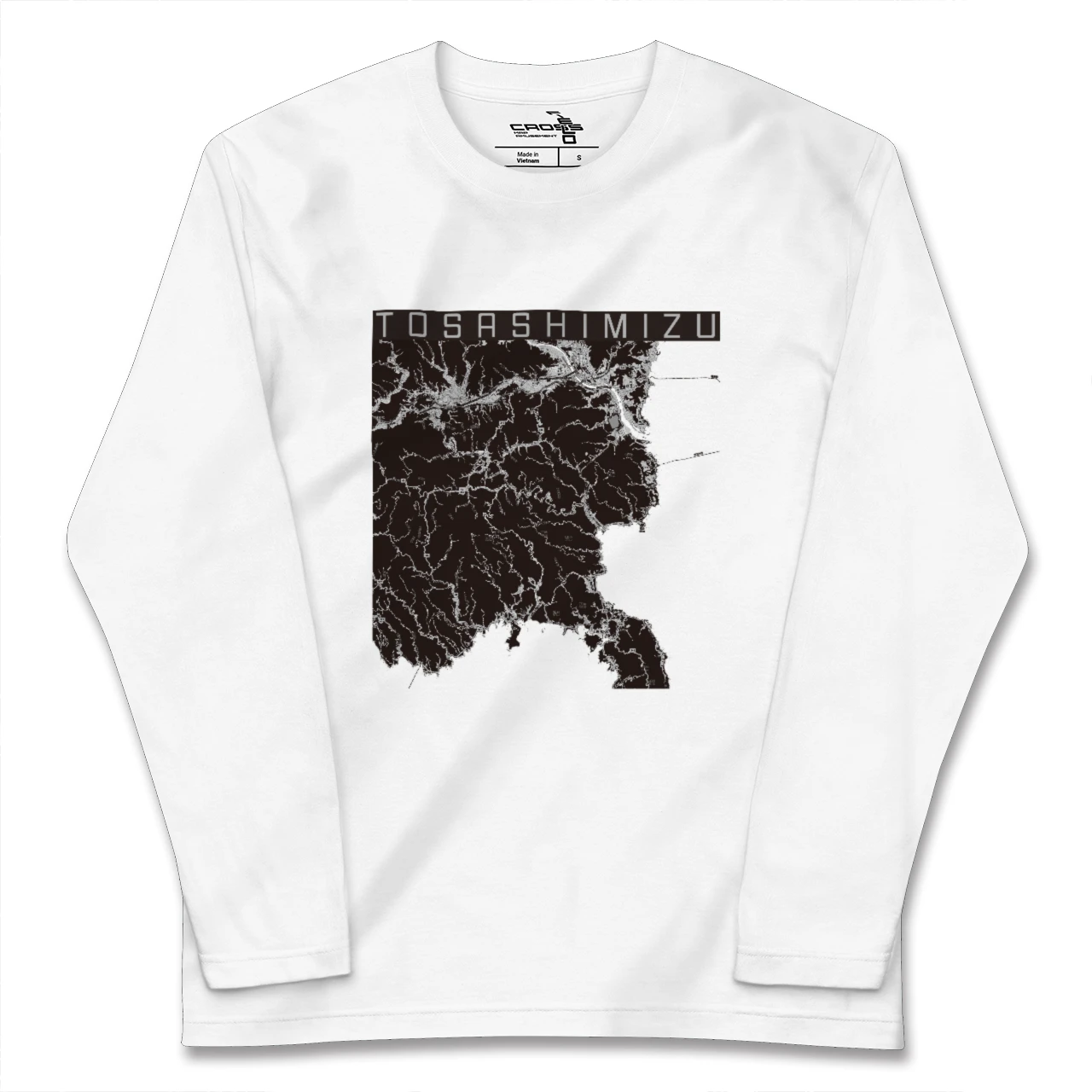 【土佐清水(高知県)】地図柄ロングスリーブTシャツ