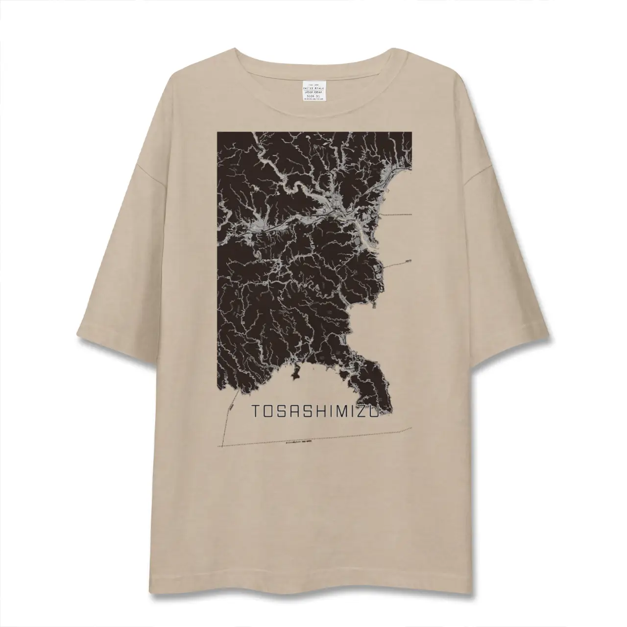 【土佐清水(高知県)】地図柄ビッグシルエットTシャツ