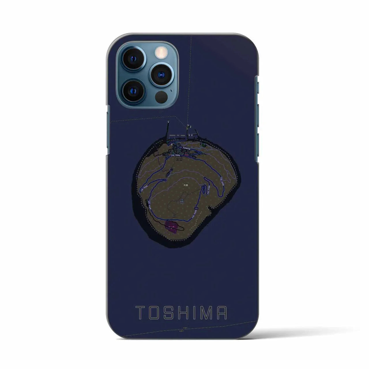 【利島(東京都)】地図柄iPhoneケース(バックカバータイプ)