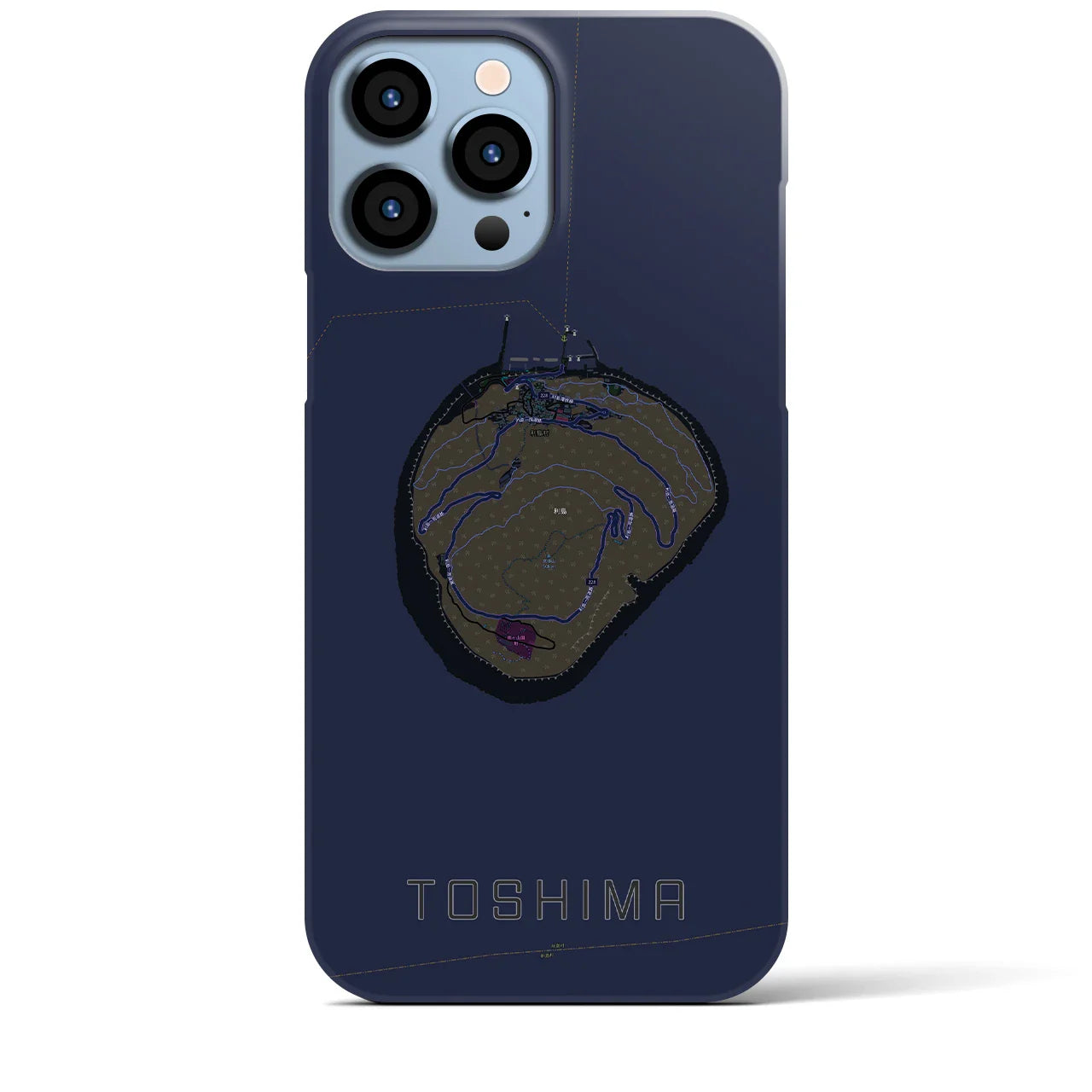 【利島(東京都)】地図柄iPhoneケース(バックカバータイプ)