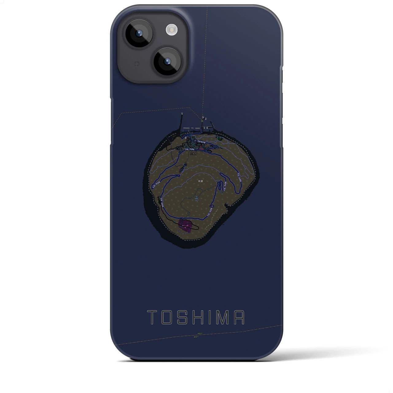 【利島(東京都)】地図柄iPhoneケース(バックカバータイプ)