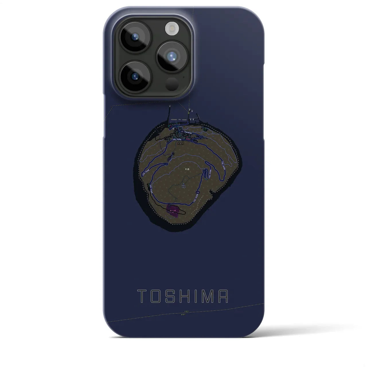 【利島(東京都)】地図柄iPhoneケース(バックカバータイプ)