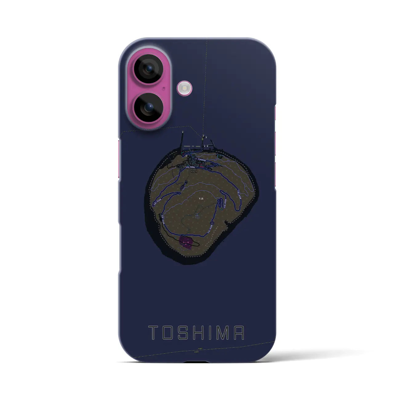 【利島(東京都)】地図柄iPhoneケース(バックカバータイプ)
