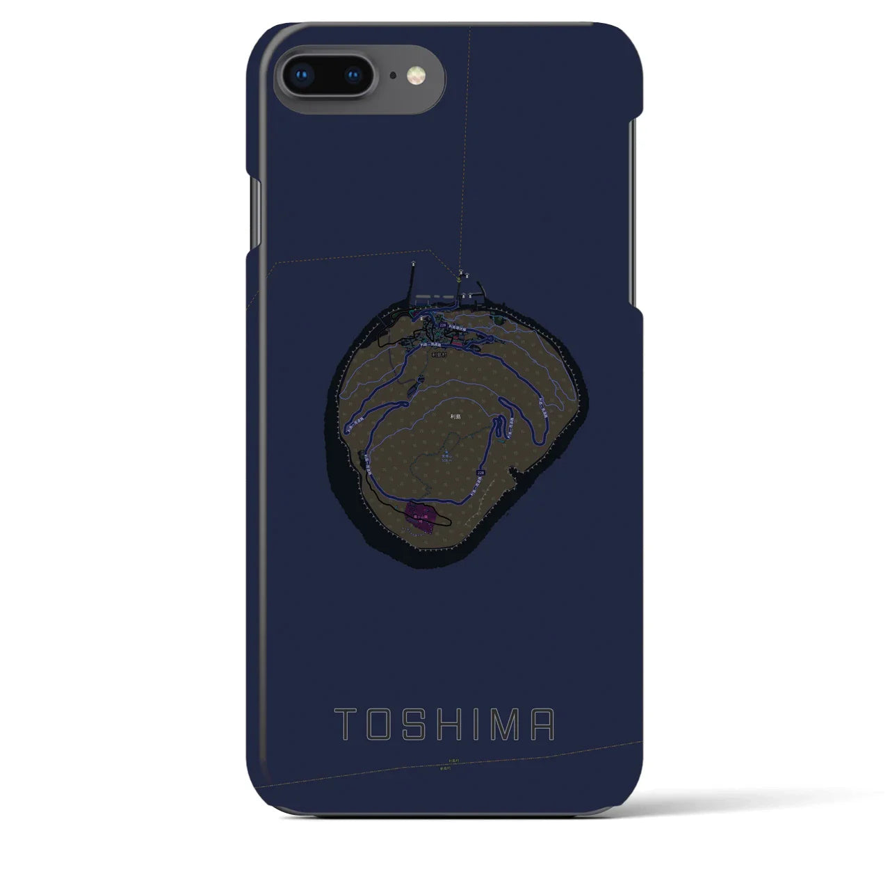 【利島(東京都)】地図柄iPhoneケース(バックカバータイプ)