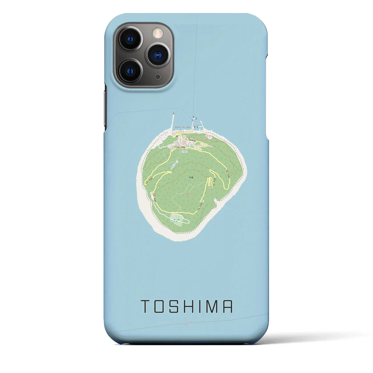 【利島(東京都)】地図柄iPhoneケース(バックカバータイプ)