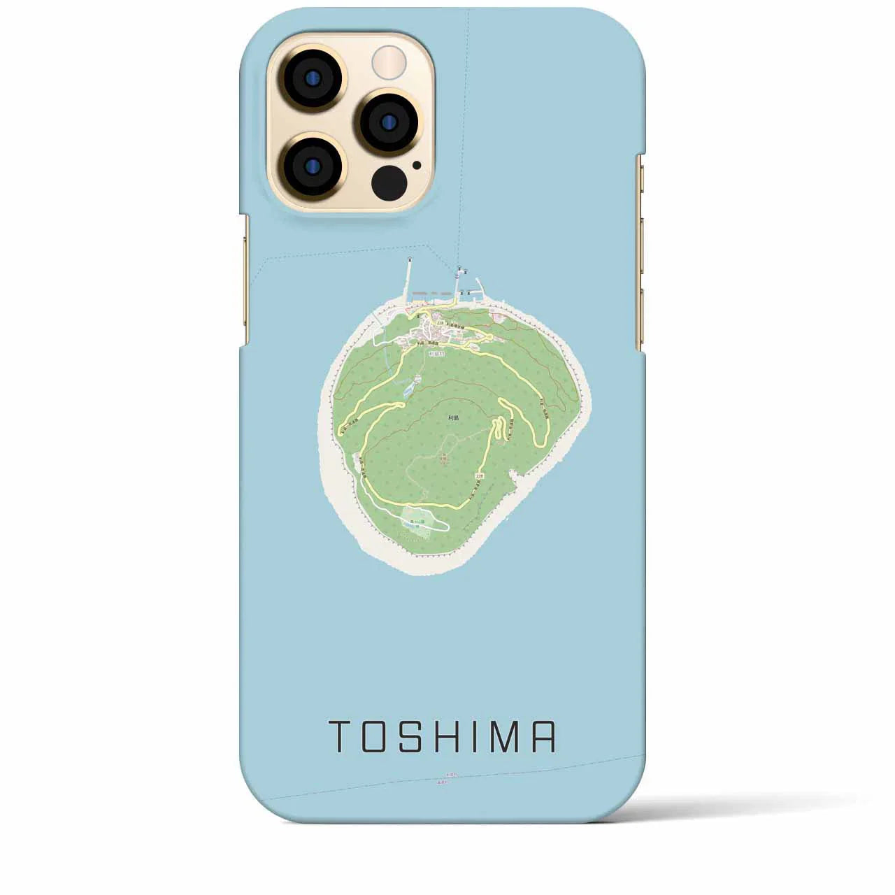 【利島(東京都)】地図柄iPhoneケース(バックカバータイプ)