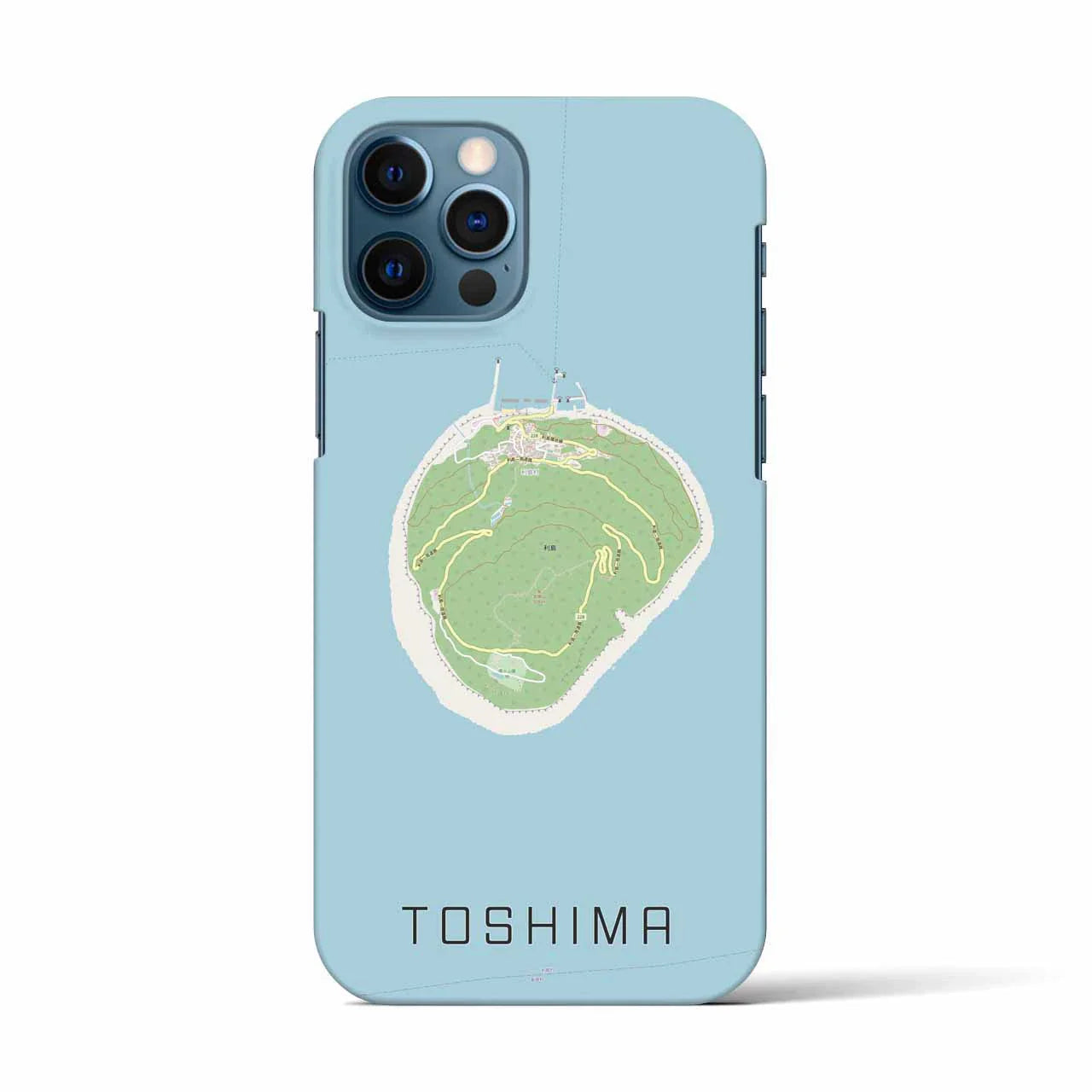 【利島(東京都)】地図柄iPhoneケース(バックカバータイプ)