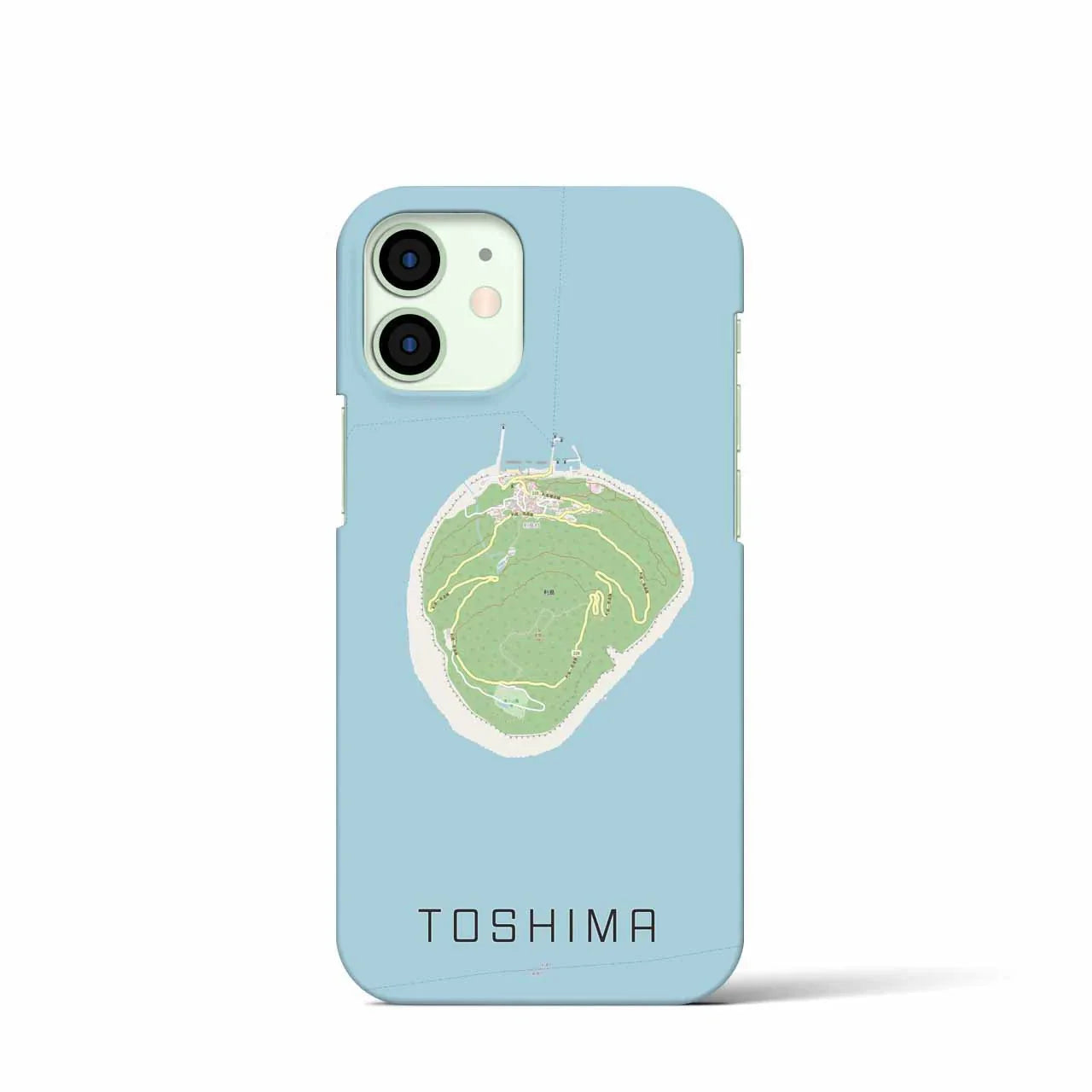 【利島(東京都)】地図柄iPhoneケース(バックカバータイプ)