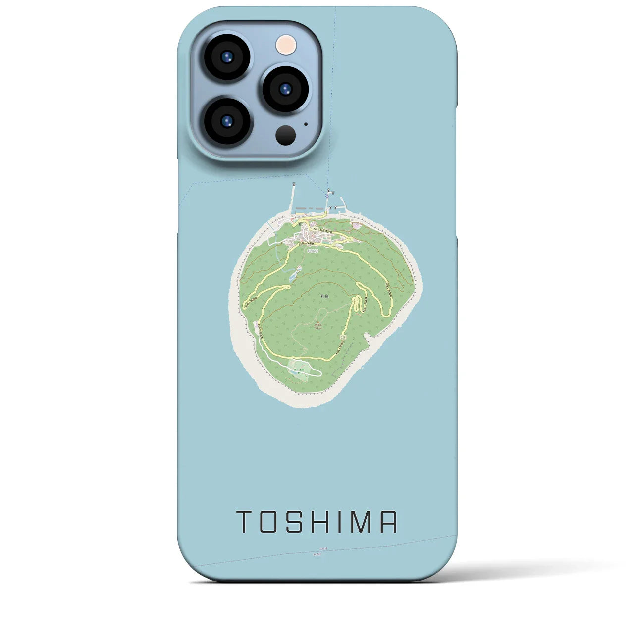 【利島(東京都)】地図柄iPhoneケース(バックカバータイプ)