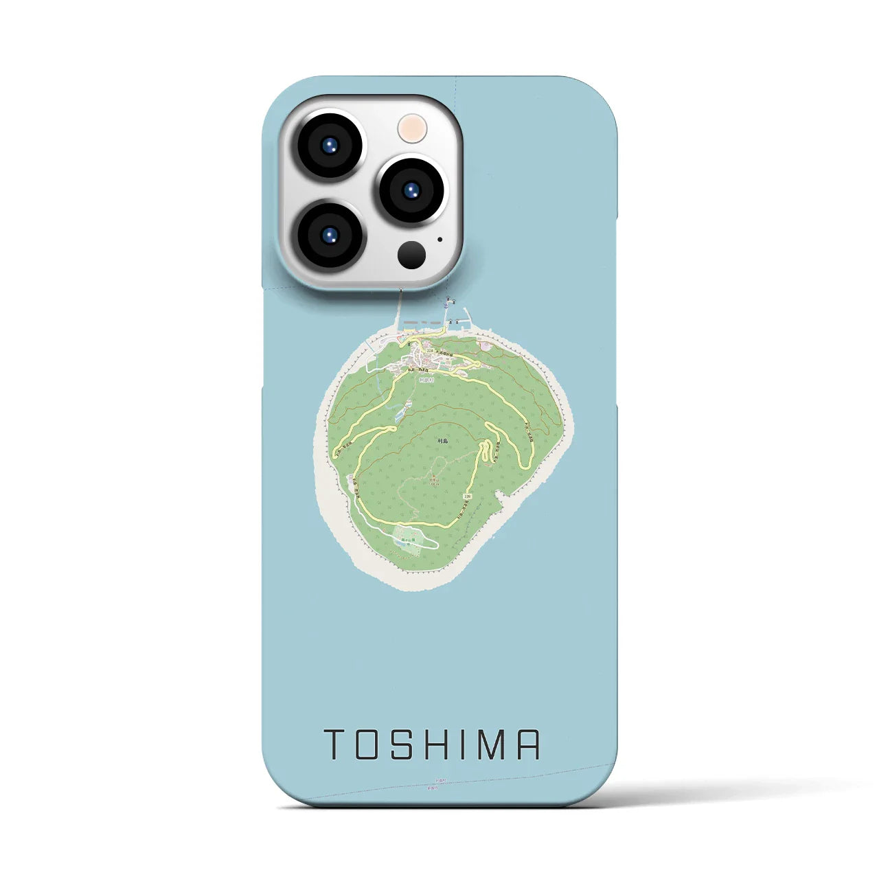 【利島(東京都)】地図柄iPhoneケース(バックカバータイプ)