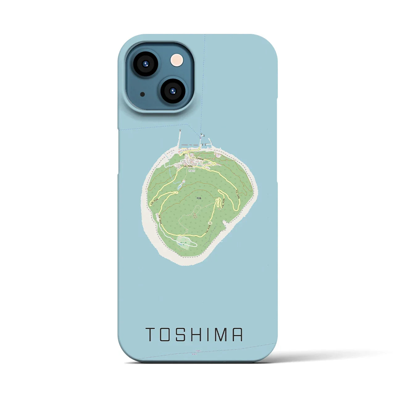 【利島(東京都)】地図柄iPhoneケース(バックカバータイプ)