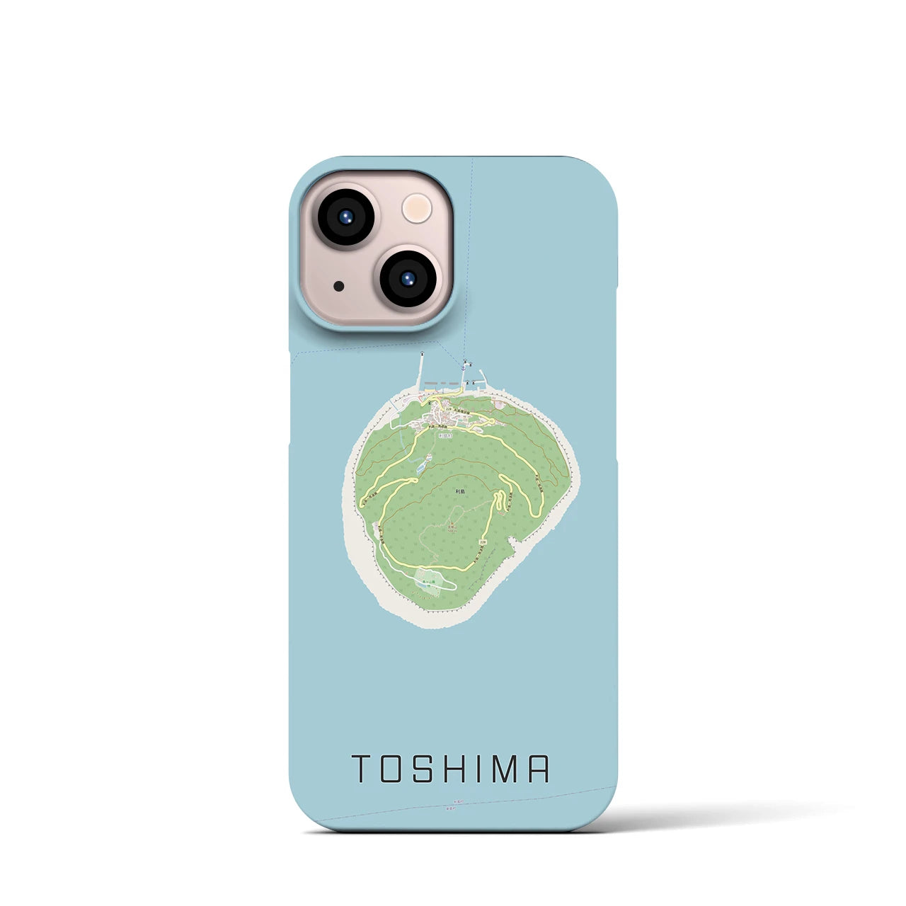 【利島(東京都)】地図柄iPhoneケース(バックカバータイプ)