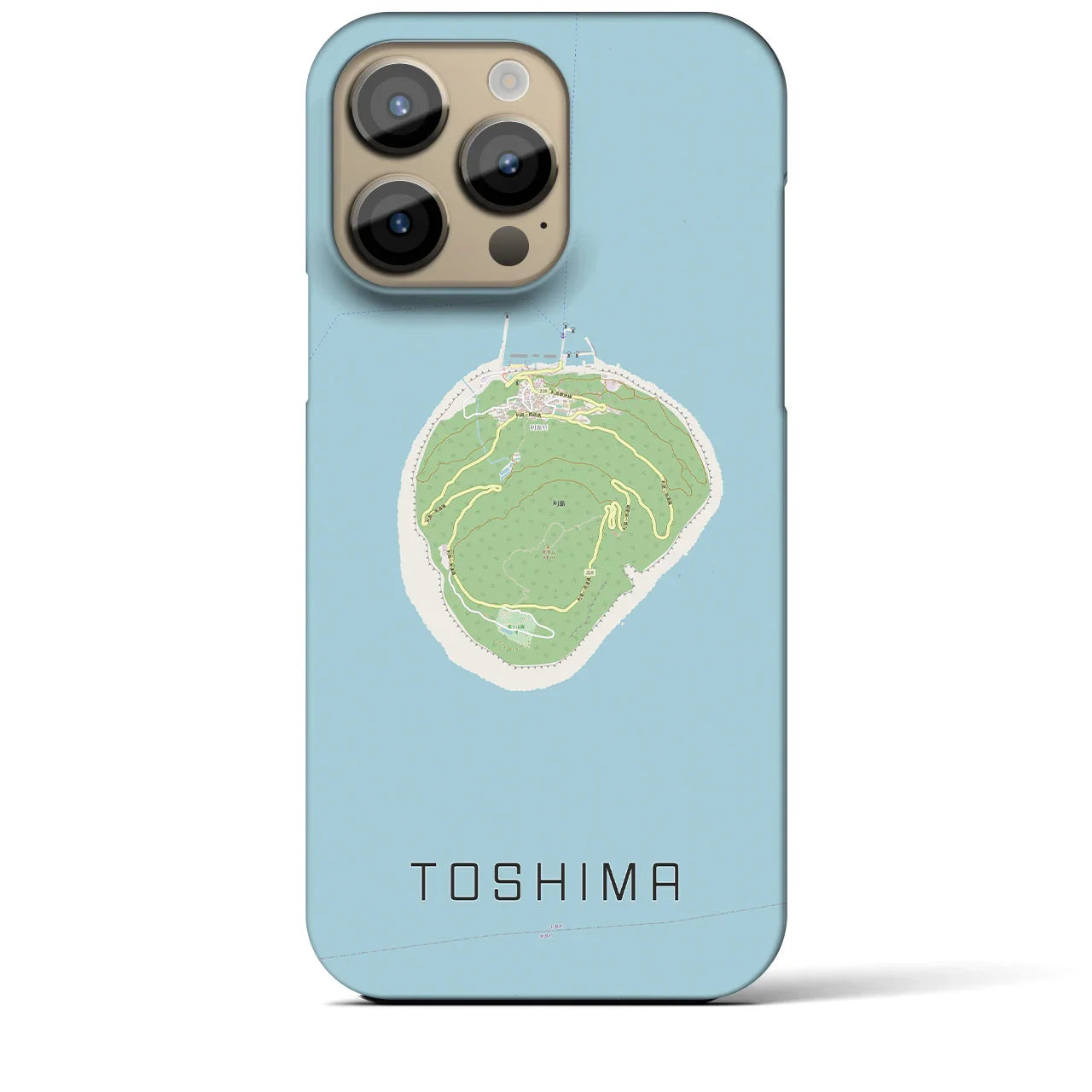 【利島(東京都)】地図柄iPhoneケース(バックカバータイプ)