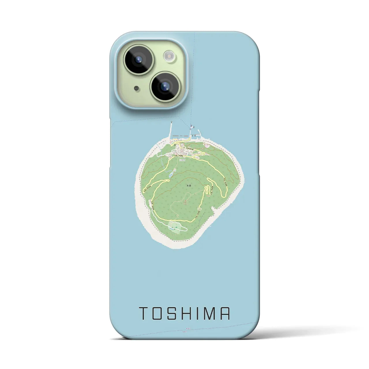 【利島(東京都)】地図柄iPhoneケース(バックカバータイプ)