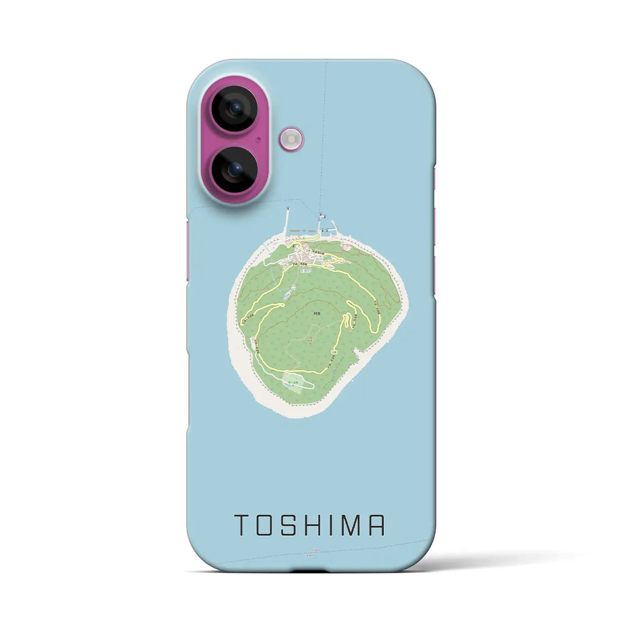 【利島(東京都)】地図柄iPhoneケース(バックカバータイプ)