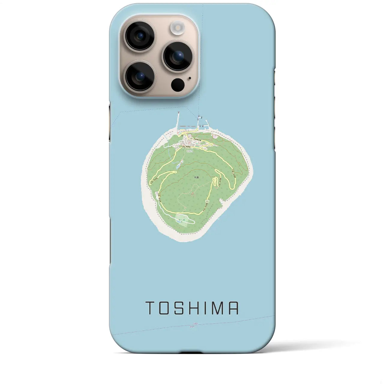 【利島(東京都)】地図柄iPhoneケース(バックカバータイプ)