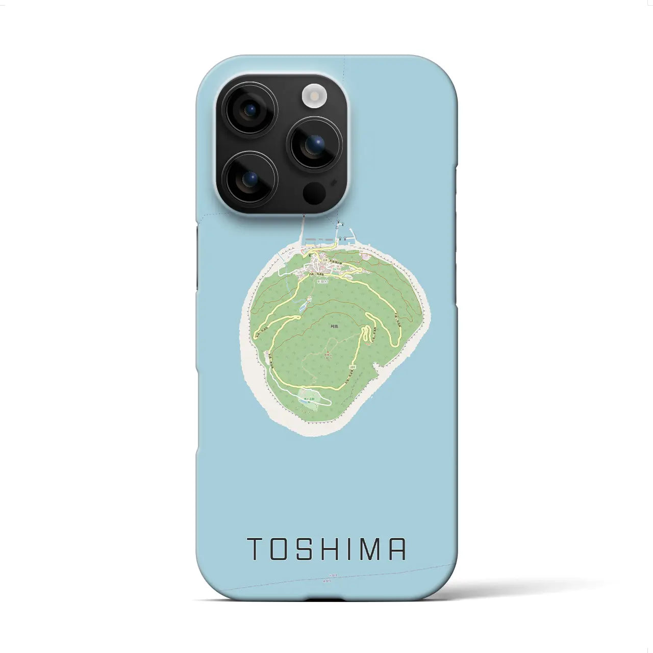 【利島(東京都)】地図柄iPhoneケース(バックカバータイプ)