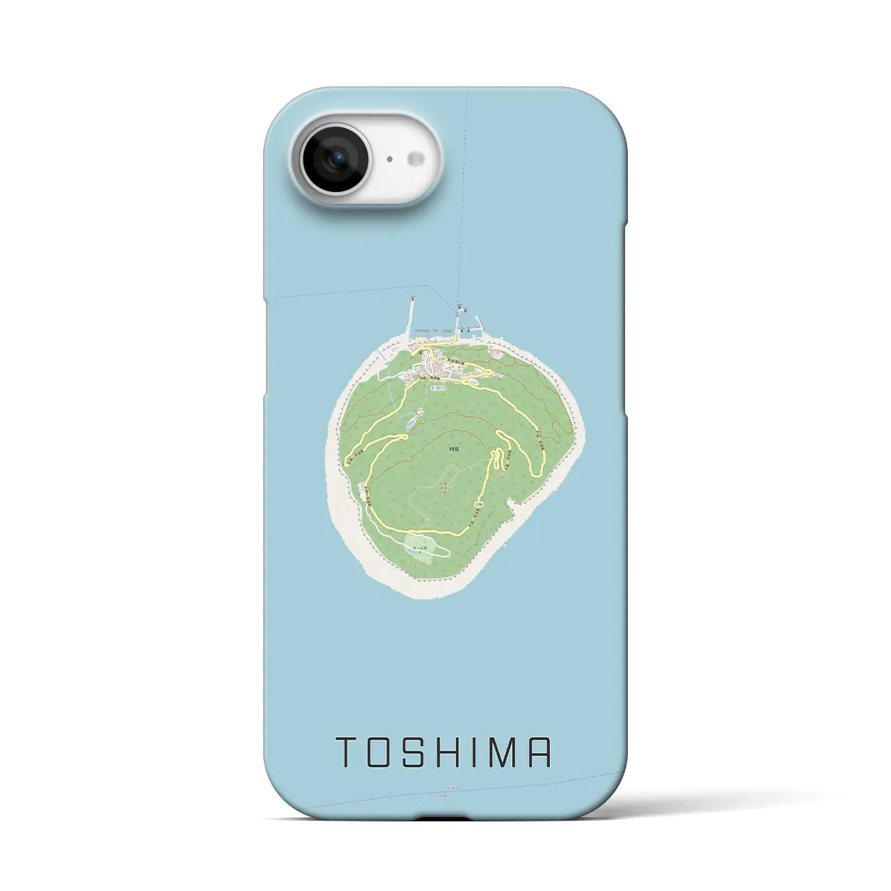 【利島(東京都)】地図柄iPhoneケース(バックカバータイプ)