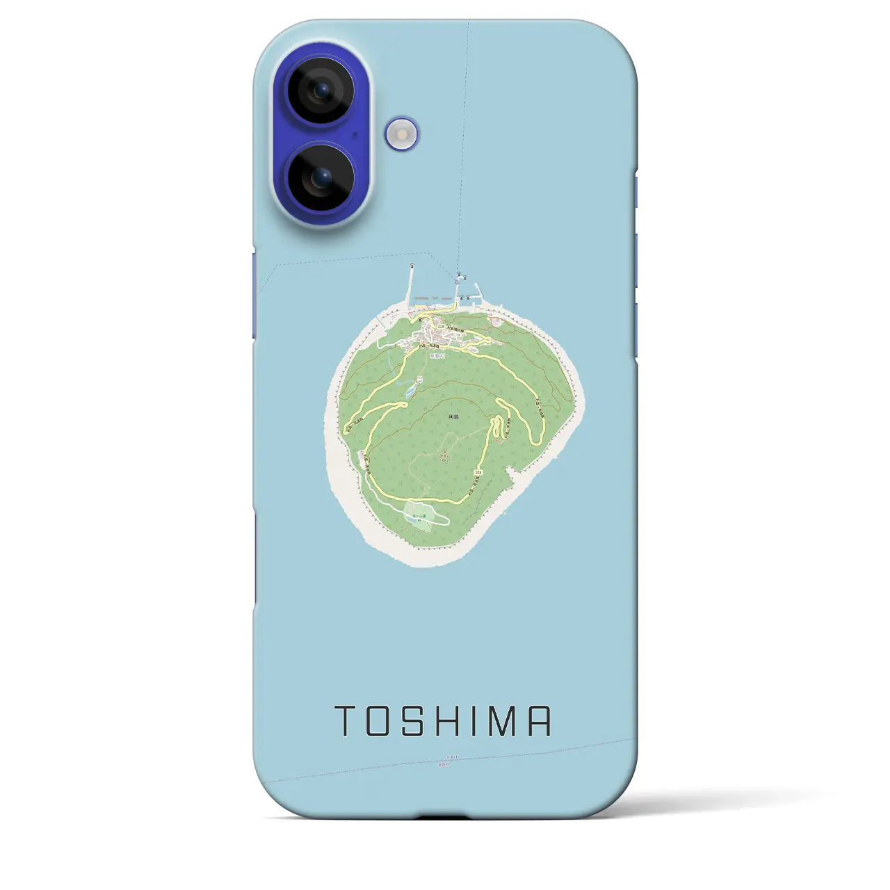 【利島(東京都)】地図柄iPhoneケース(バックカバータイプ)ナチュラル・iPhone 16 Pro Max 用
