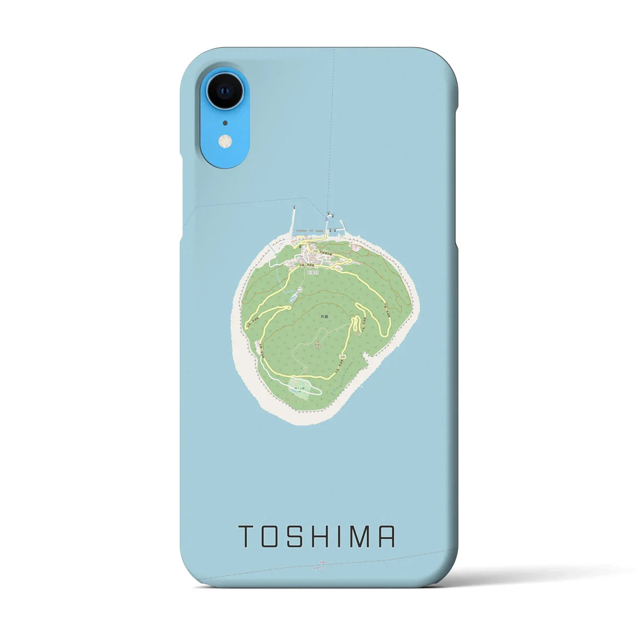 【利島(東京都)】地図柄iPhoneケース(バックカバータイプ)
