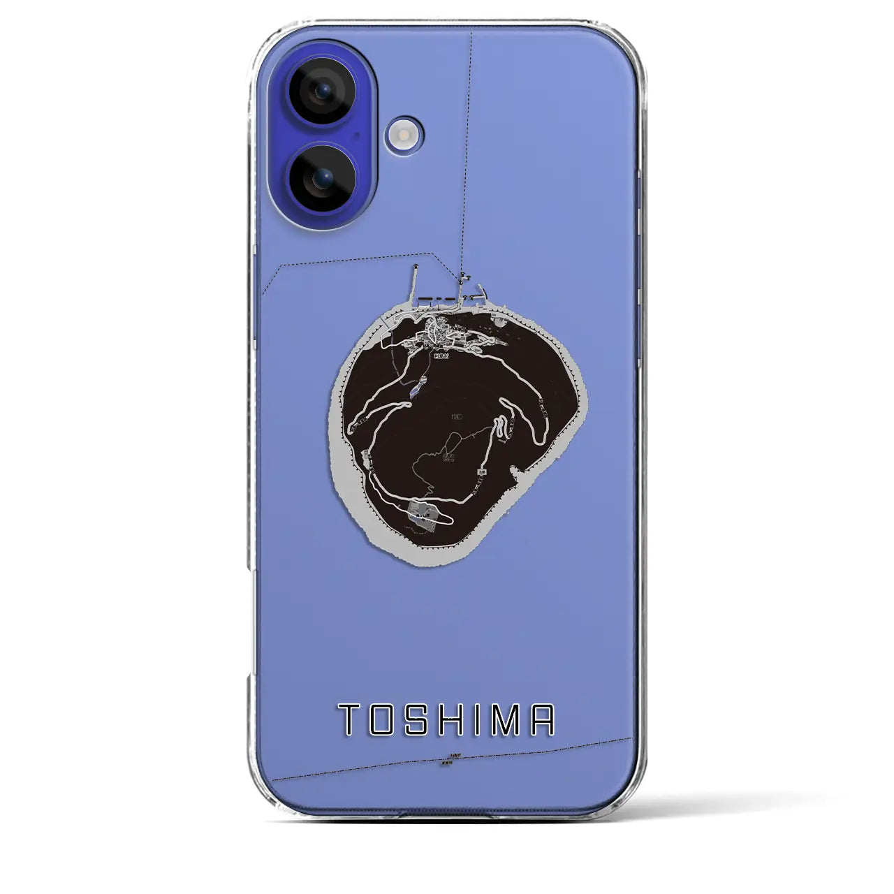 【利島(東京都)】地図柄iPhoneケース(クリアタイプ)