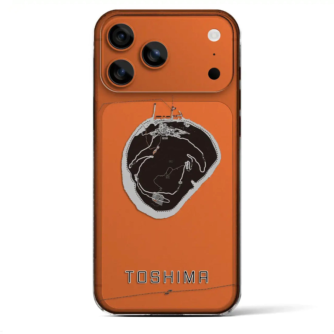 【利島(東京都)】地図柄iPhoneケース(クリアタイプ)