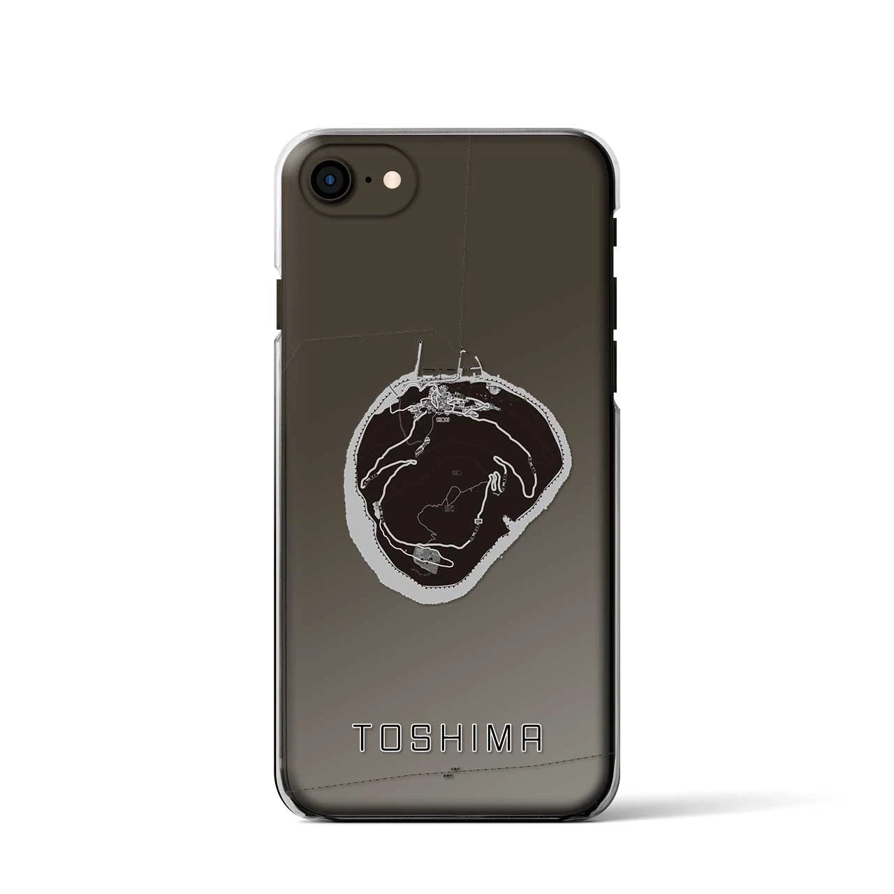 【利島(東京都)】地図柄iPhoneケース(クリアタイプ)