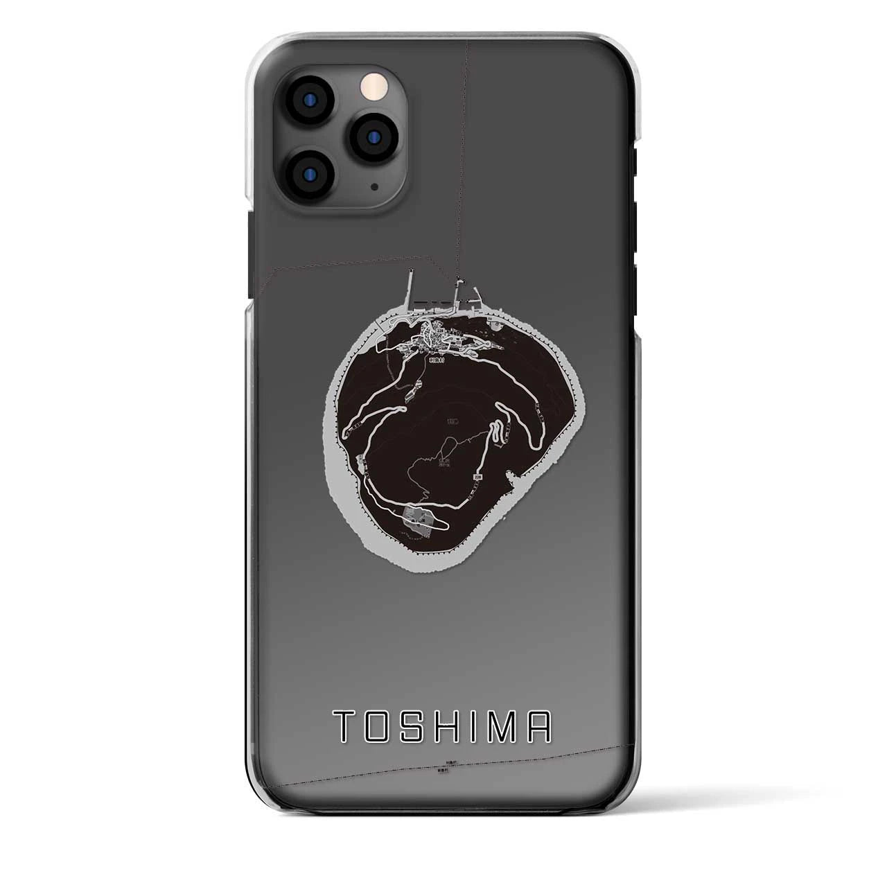 【利島(東京都)】地図柄iPhoneケース(クリアタイプ)