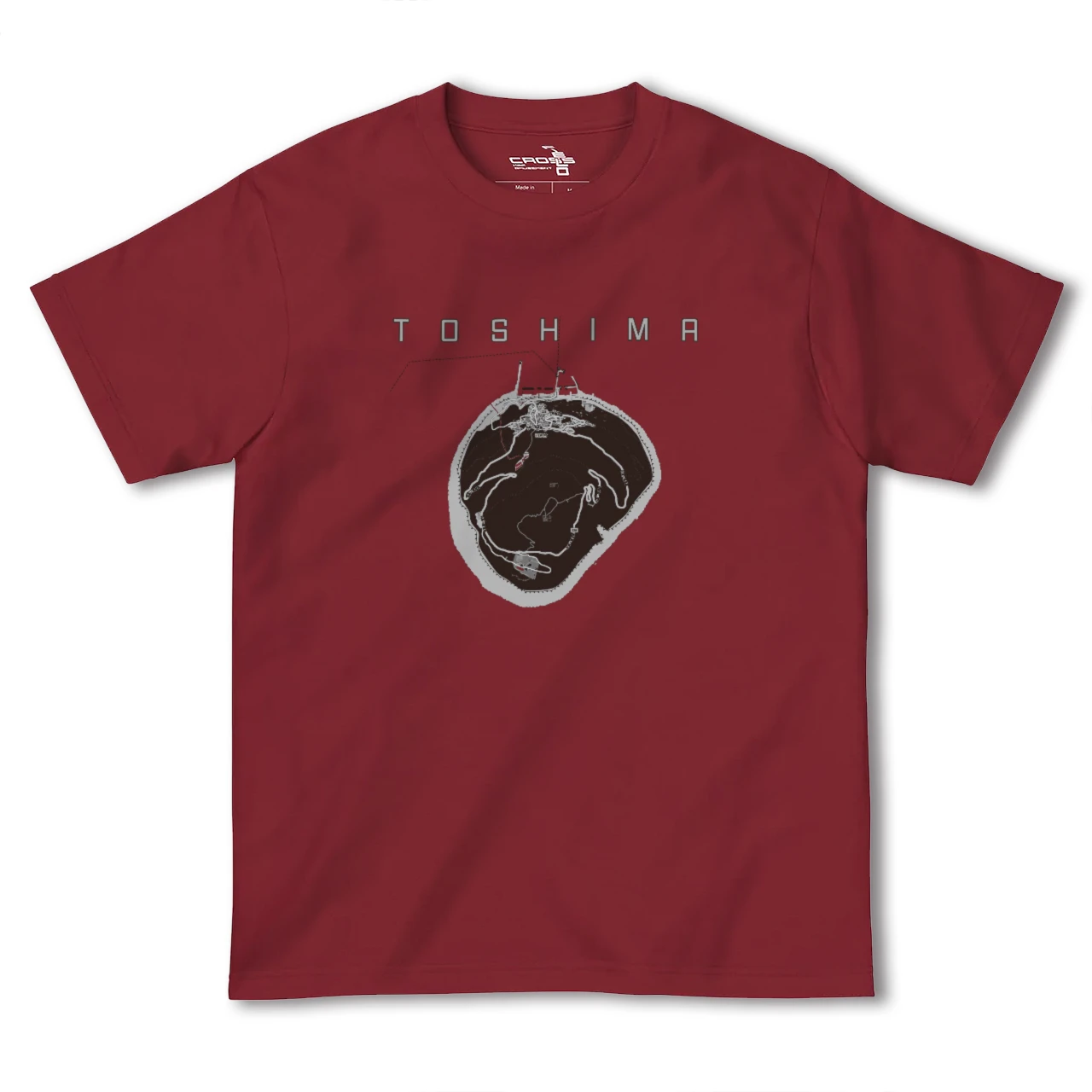 【利島(東京都)】地図柄ヘビーウェイトTシャツ