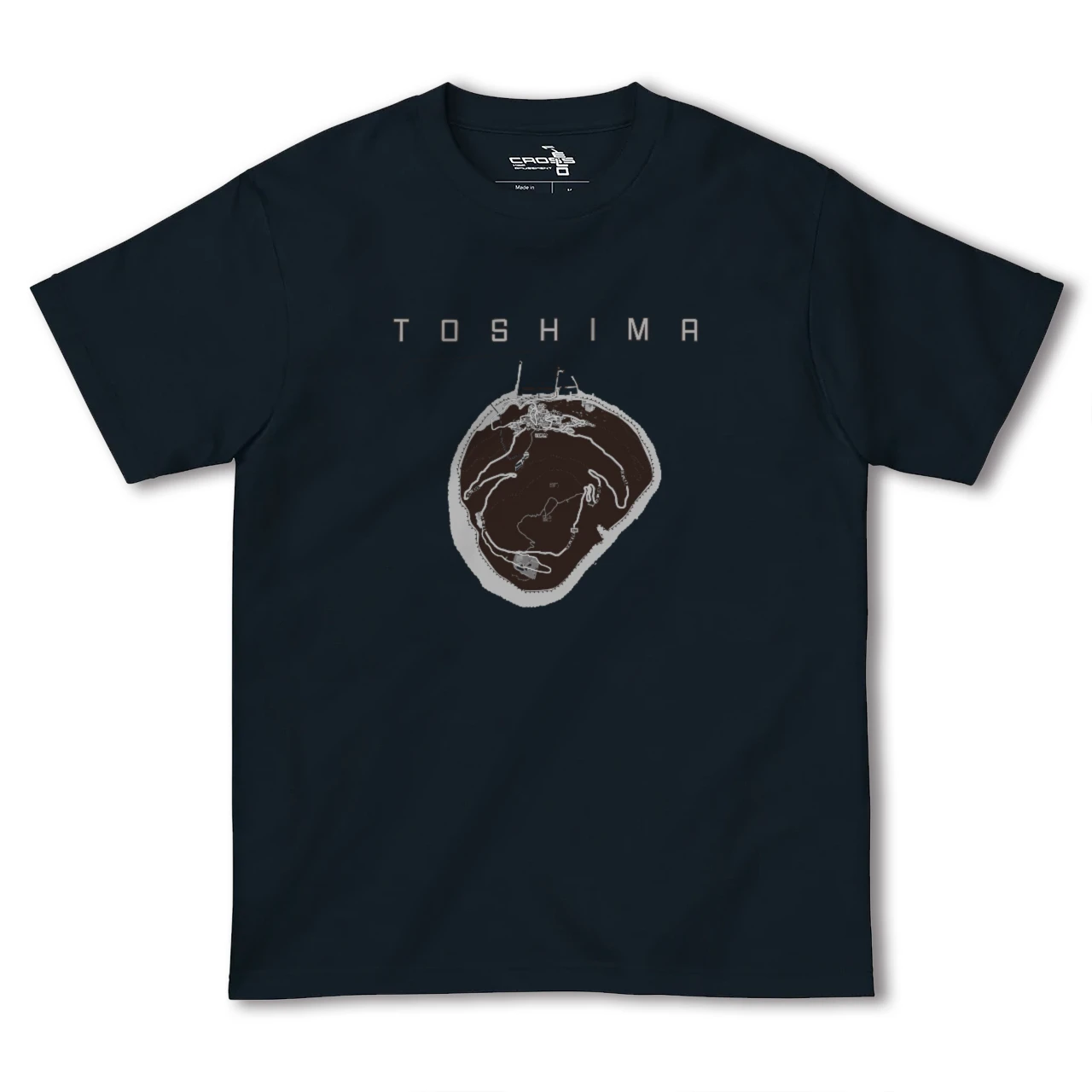 【利島(東京都)】地図柄ヘビーウェイトTシャツ