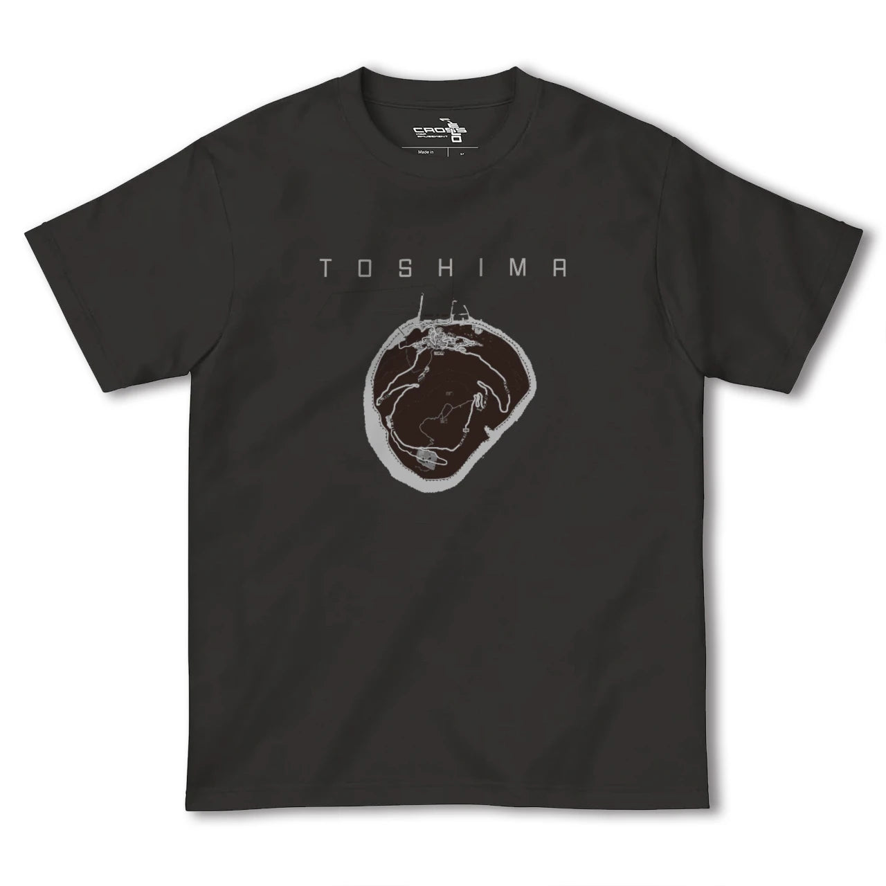 【利島(東京都)】地図柄ヘビーウェイトTシャツ