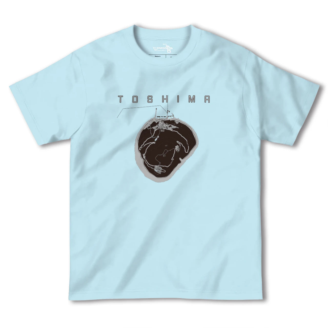 【利島(東京都)】地図柄ヘビーウェイトTシャツ
