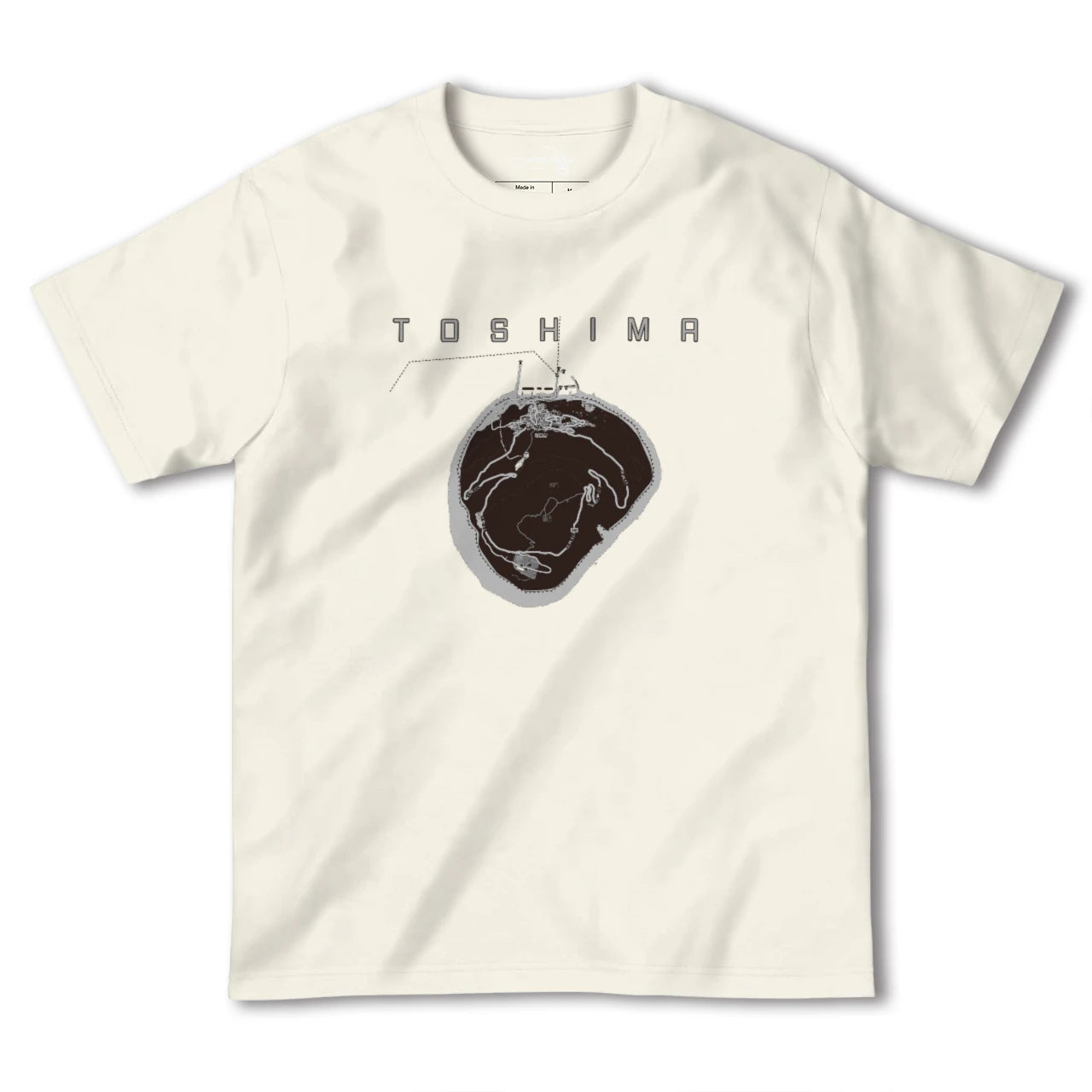 【利島(東京都)】地図柄ヘビーウェイトTシャツ