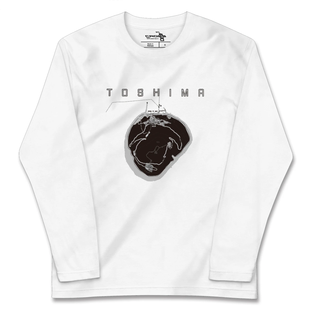 【利島(東京都)】地図柄ロングスリーブTシャツ