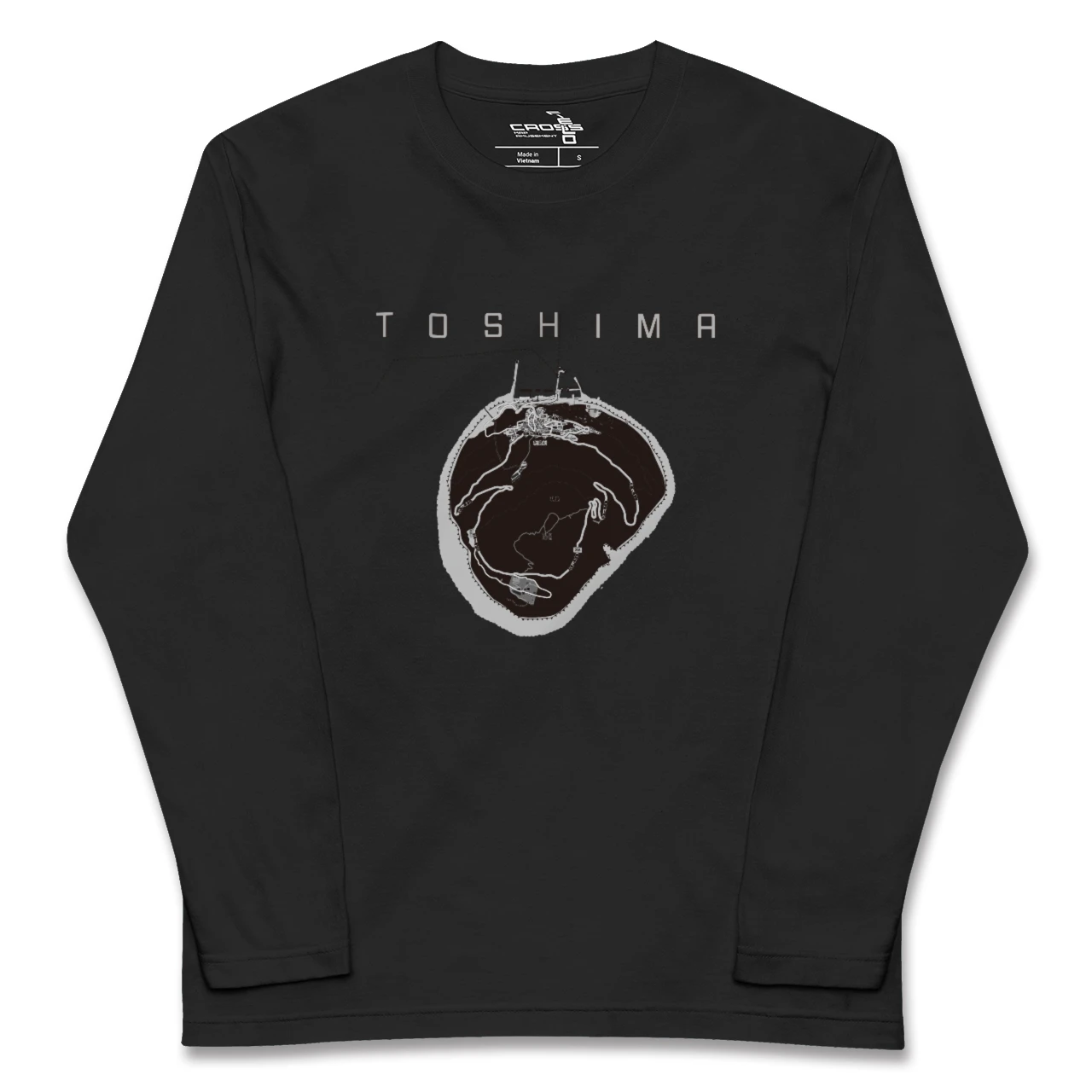 【利島(東京都)】地図柄ロングスリーブTシャツ