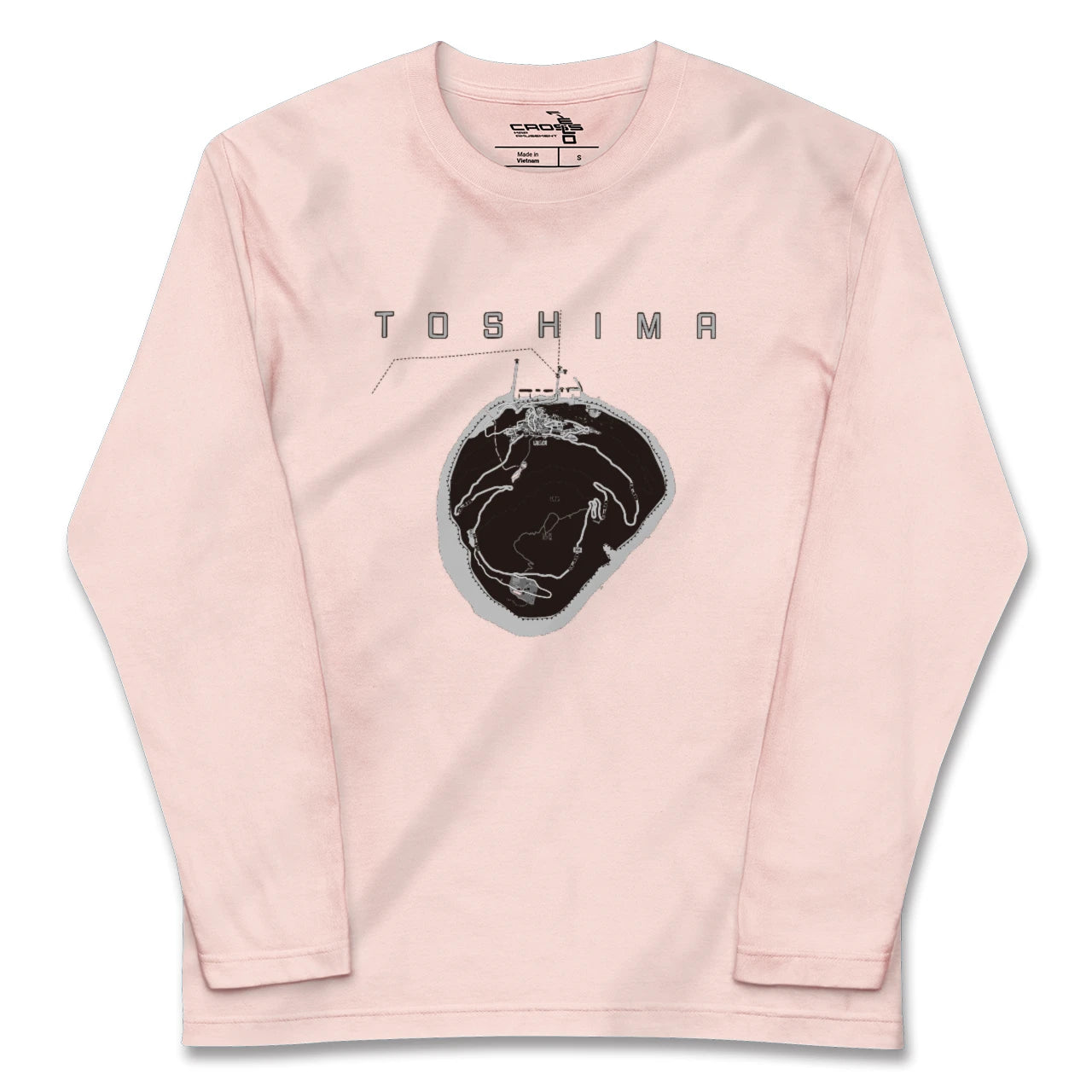 【利島(東京都)】地図柄ロングスリーブTシャツ