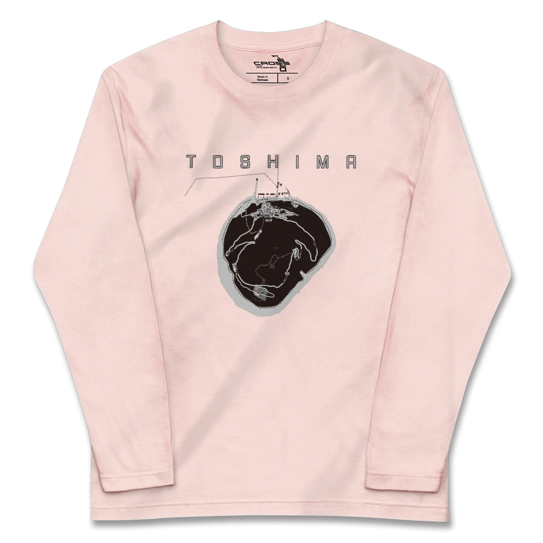【利島(東京都)】地図柄ロングスリーブTシャツ