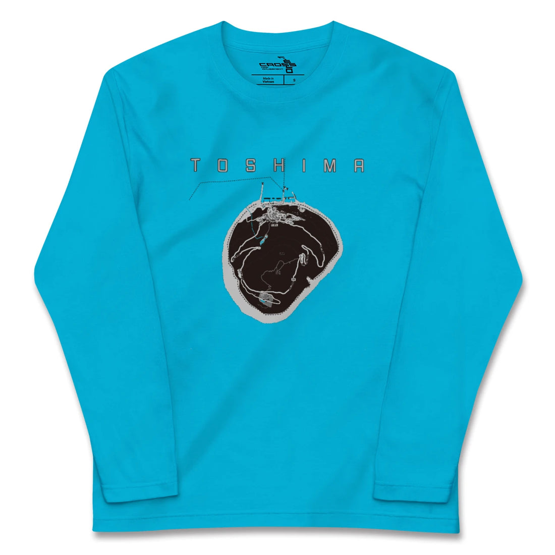 【利島(東京都)】地図柄ロングスリーブTシャツ