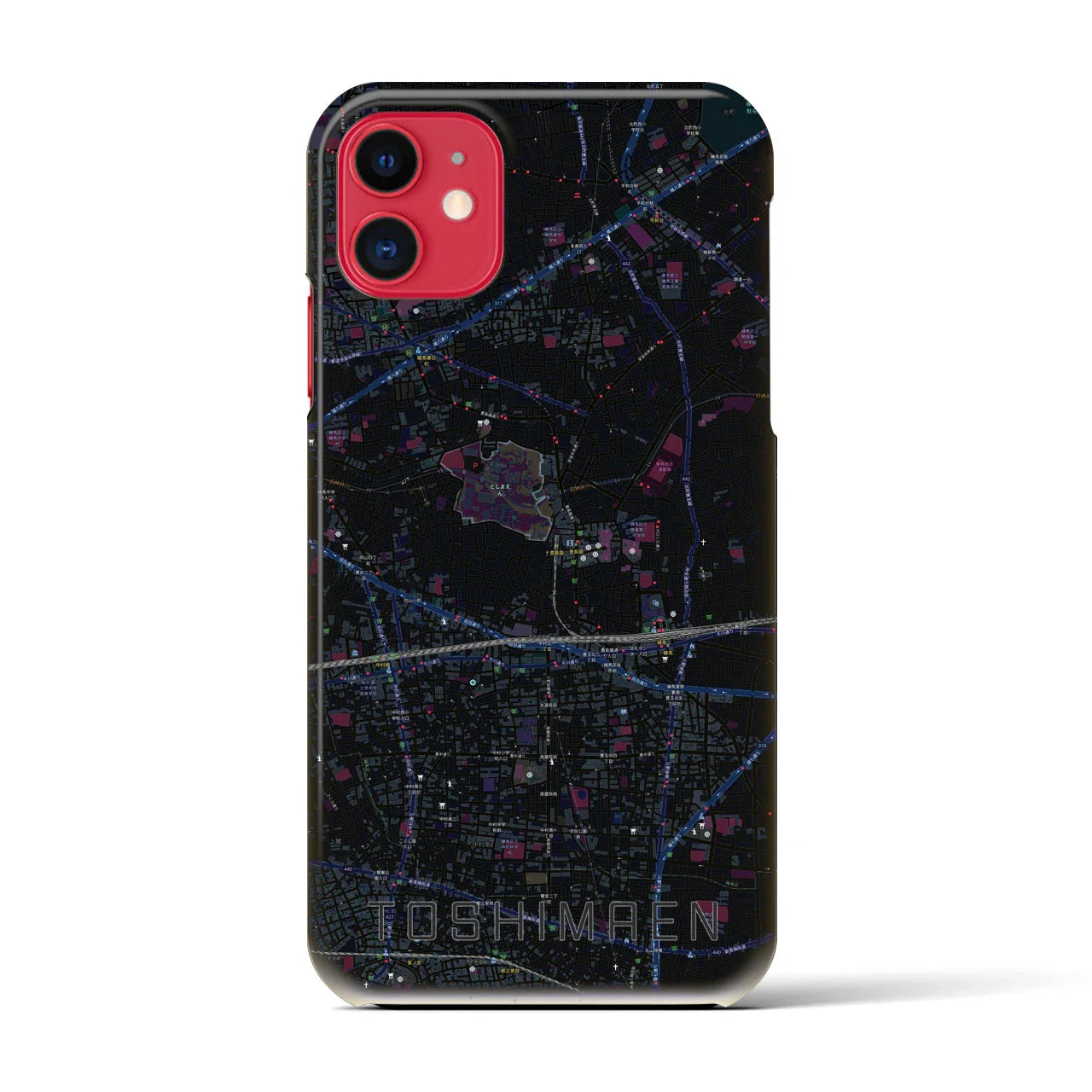 【豊島園(東京都)】地図柄iPhoneケース(バックカバータイプ)