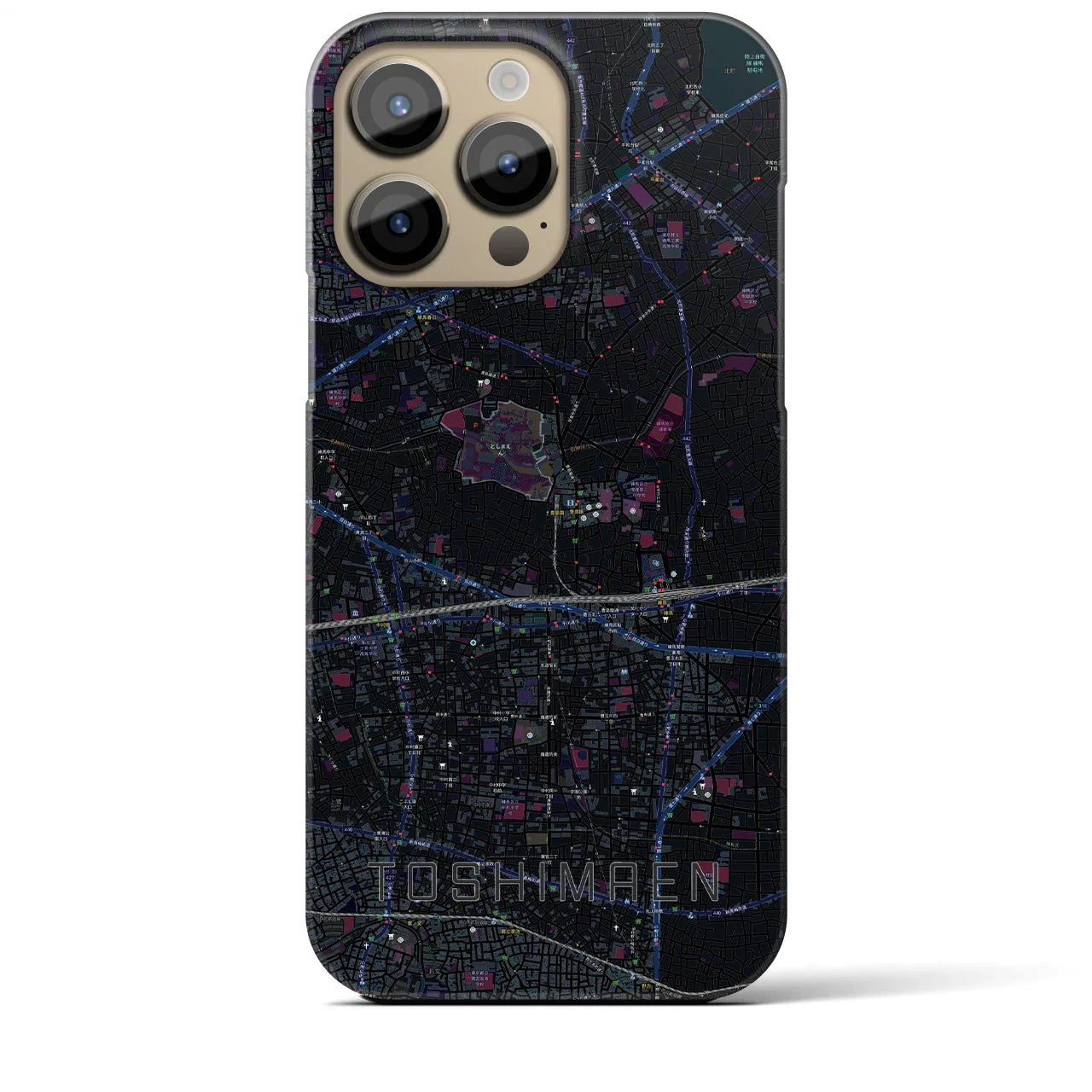 【豊島園(東京都)】地図柄iPhoneケース(バックカバータイプ)