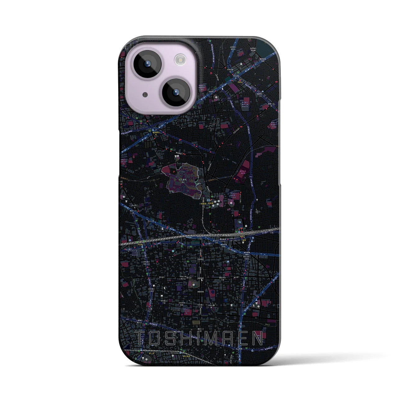 【豊島園(東京都)】地図柄iPhoneケース(バックカバータイプ)