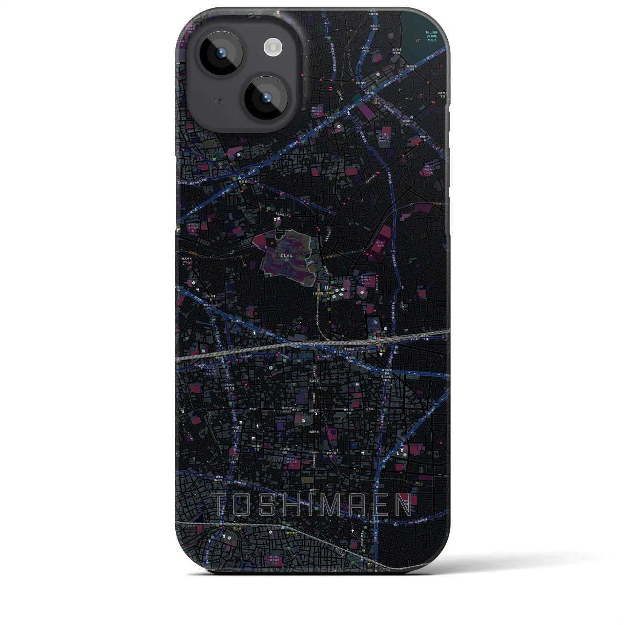 【豊島園(東京都)】地図柄iPhoneケース(バックカバータイプ)