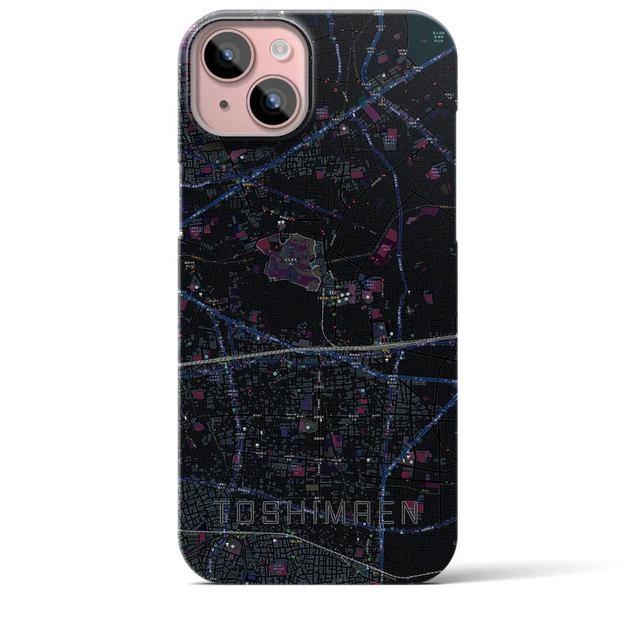 【豊島園(東京都)】地図柄iPhoneケース(バックカバータイプ)